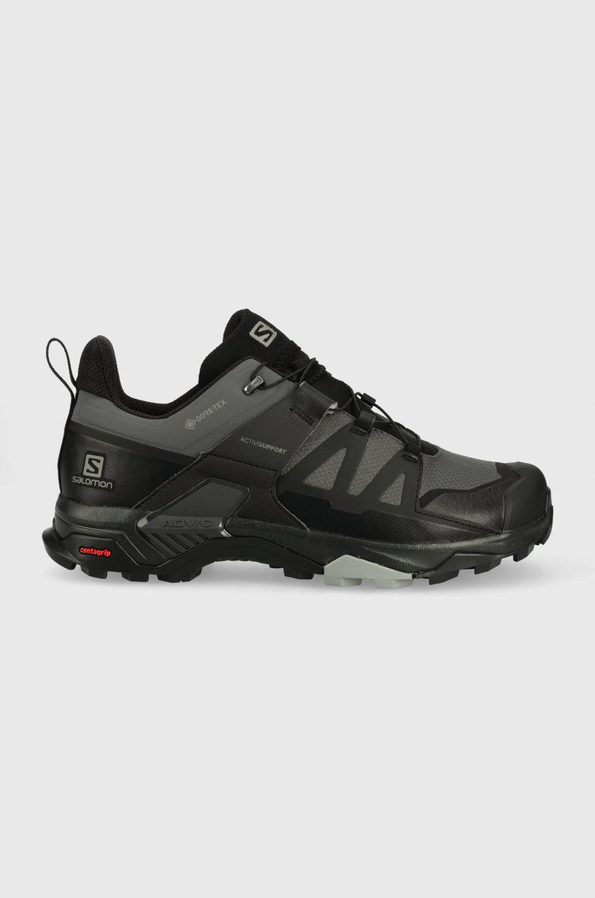 Outdoorová obuv - Topánky Salomon X Ultra 4 Wide Gtx pánske, čierna farba,