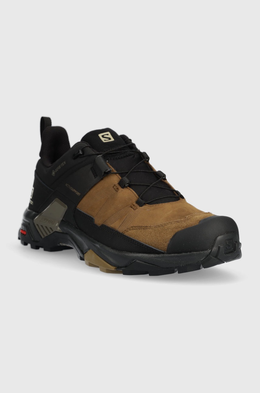 

Черевики Salomon X Ultra 4 Leather Gtx чоловічі колір коричневий