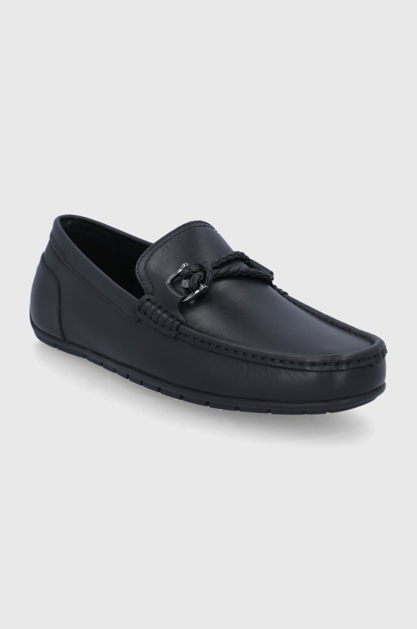 

Кожаные мокасины Aldo Ambani мужские цвет чёрный