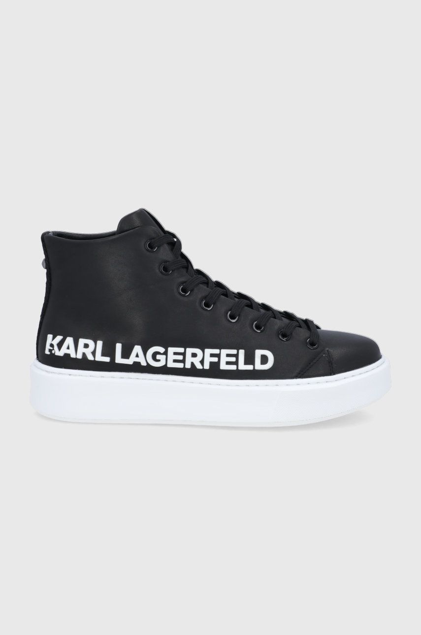 Karl Lagerfeld Ghete De Piele Maxi Kup Culoarea Negru