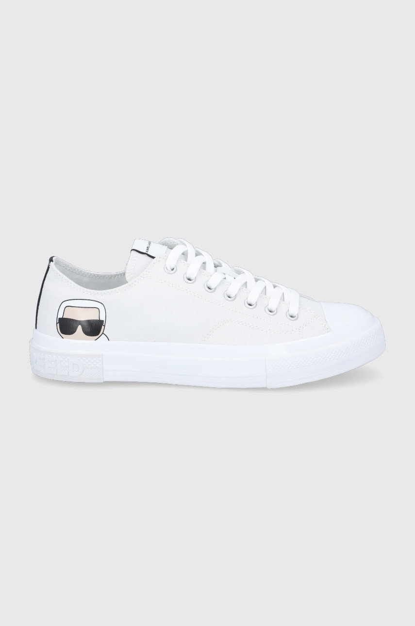 

Ниски кецове Karl Lagerfeld Kampus Iii мъжки в бяло, Бял