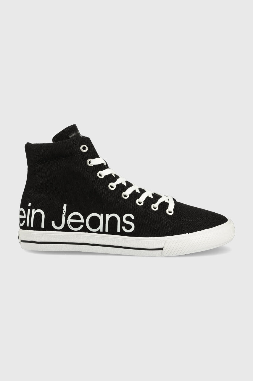 

Високи кецове Calvin Klein Jeans в черно, Черен
