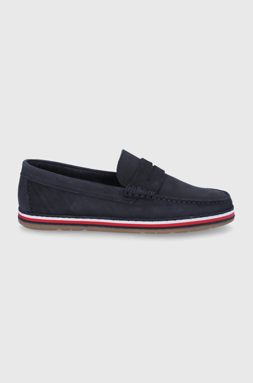 

Велурени мокасини Tommy Hilfiger мъжко в тъмносиньо, Тъмносин