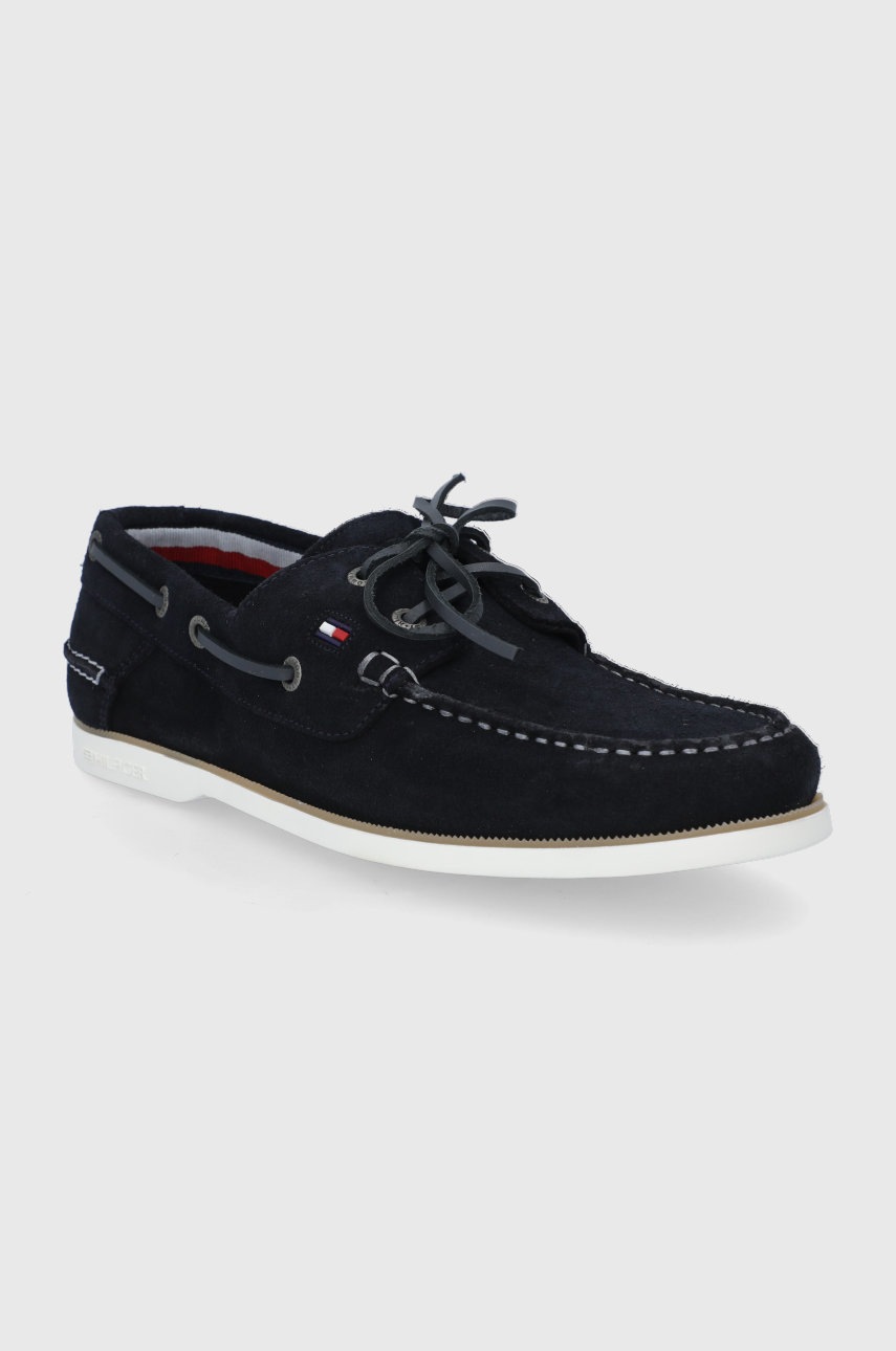 

Замшеві мокасини Tommy Hilfiger чоловічі колір синій