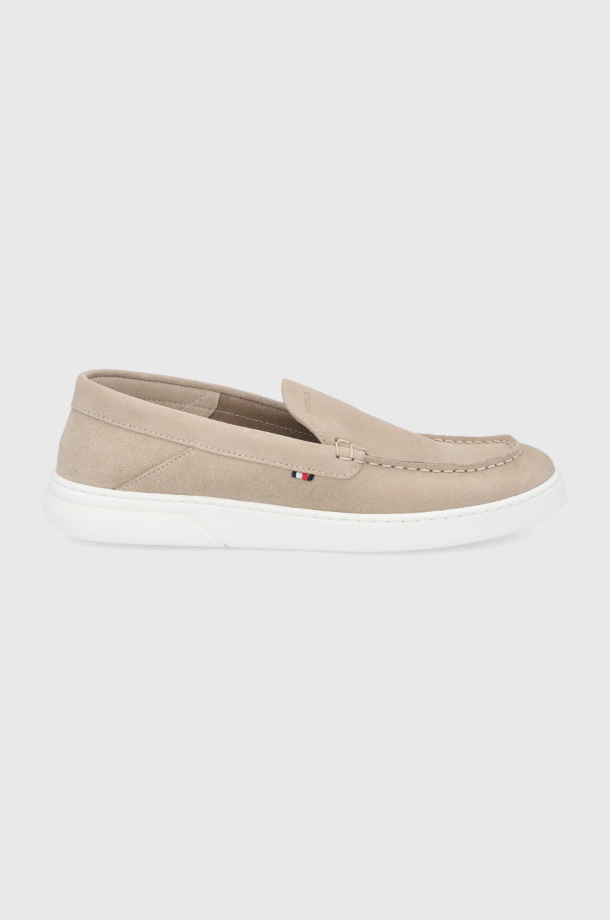 

Велурени мокасини Tommy Hilfiger мъжко в бежово, Бежов