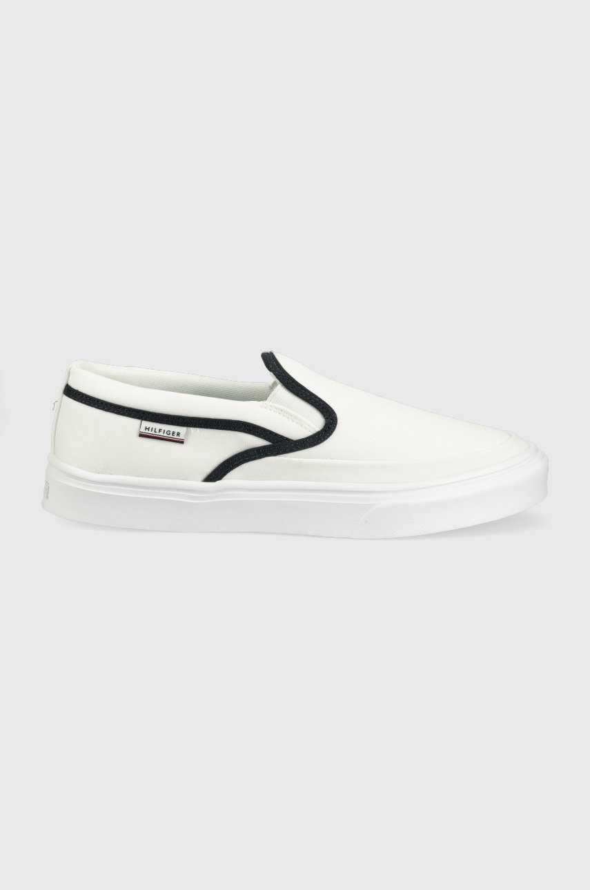 

Ниски кецове Tommy Hilfiger в бяло, Бял