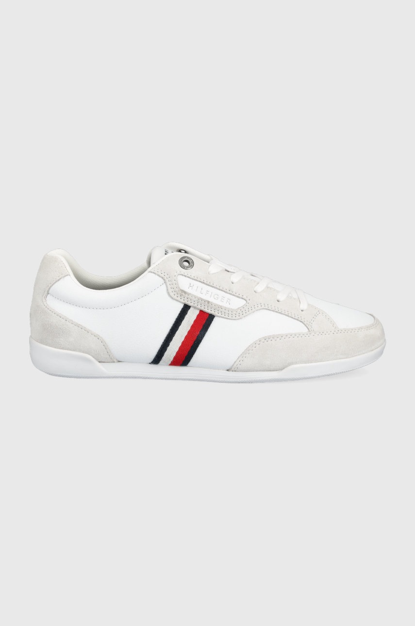 

Кожени маратонки Tommy Hilfiger в бяло, Бял