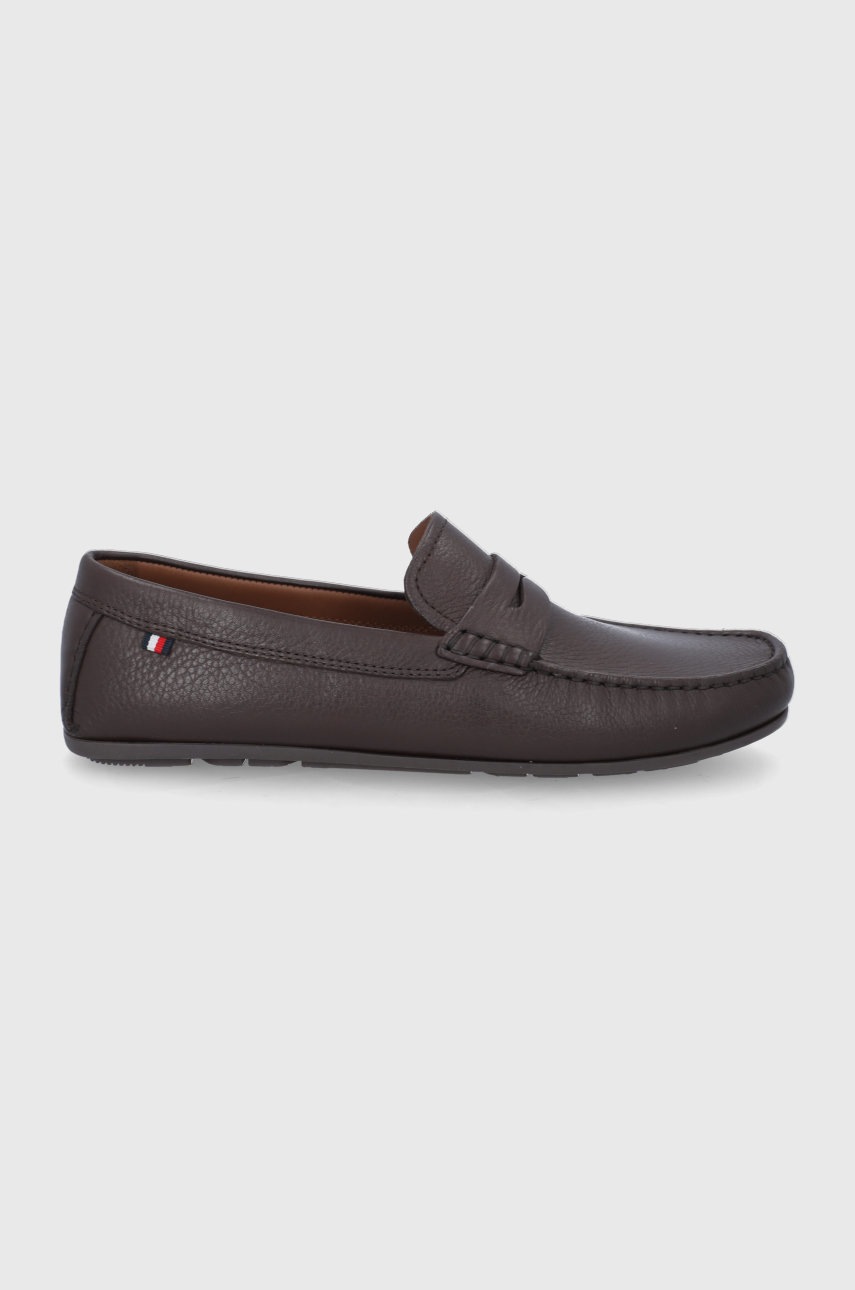 

Кожени мокасини Tommy Hilfiger мъжко в кафяво, Кафяв