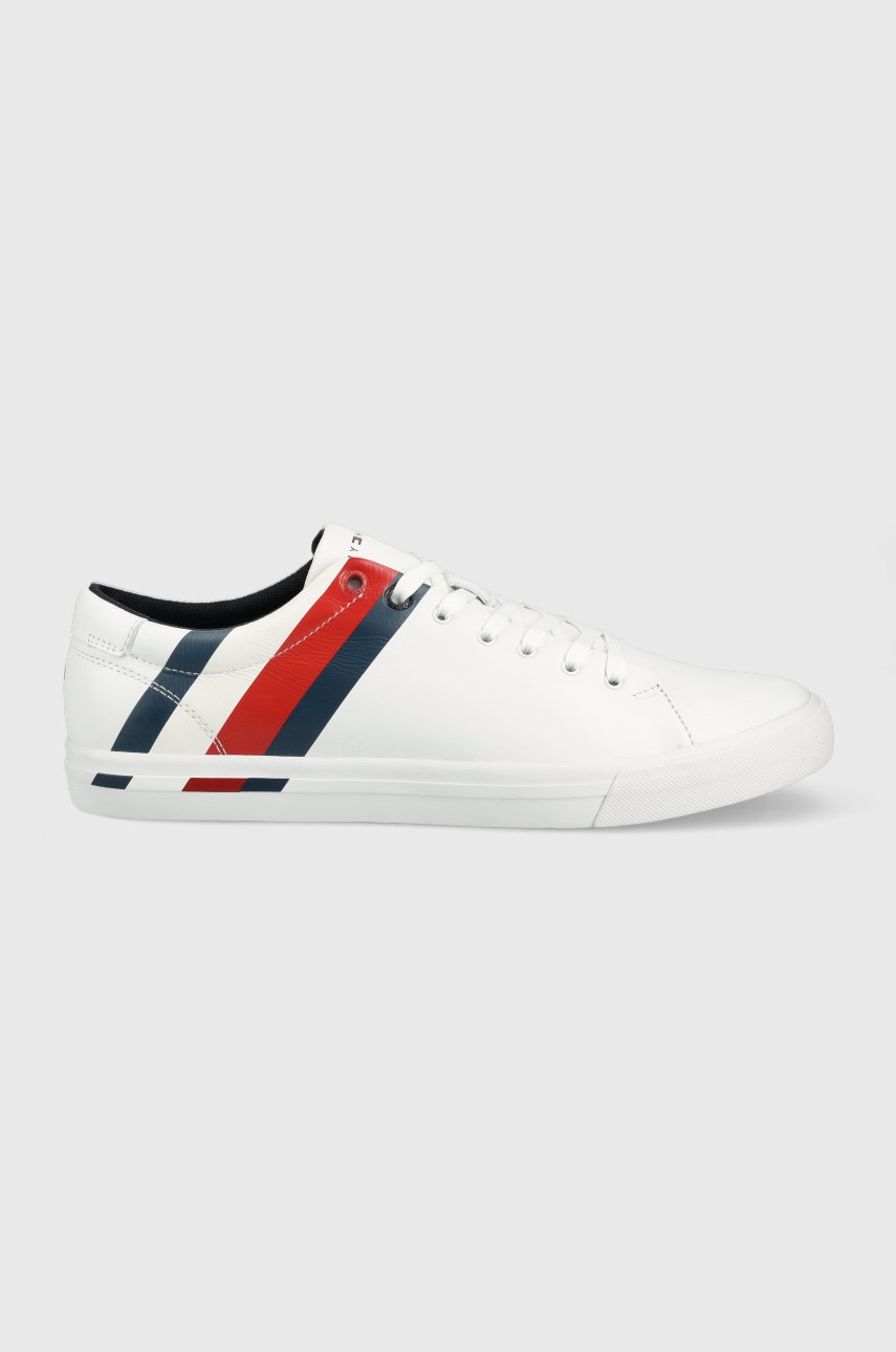 

Кожени маратонки Tommy Hilfiger в бяло, Бял