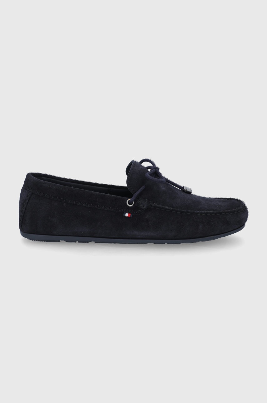 

Велурени мокасини Tommy Hilfiger мъжко в тъмносиньо, Тъмносин