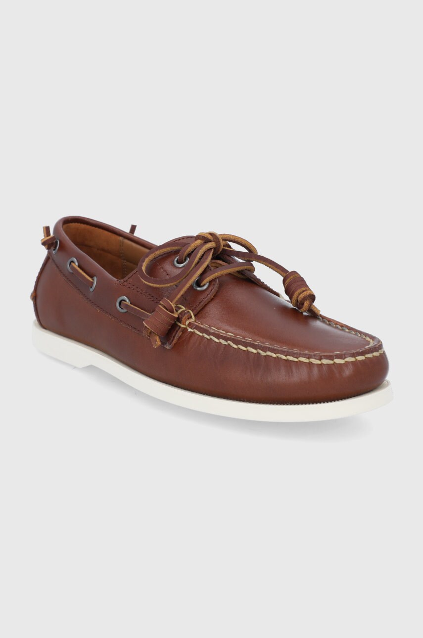 

Шкіряні мокасини Polo Ralph Lauren Merton чоловіче колір коричневий