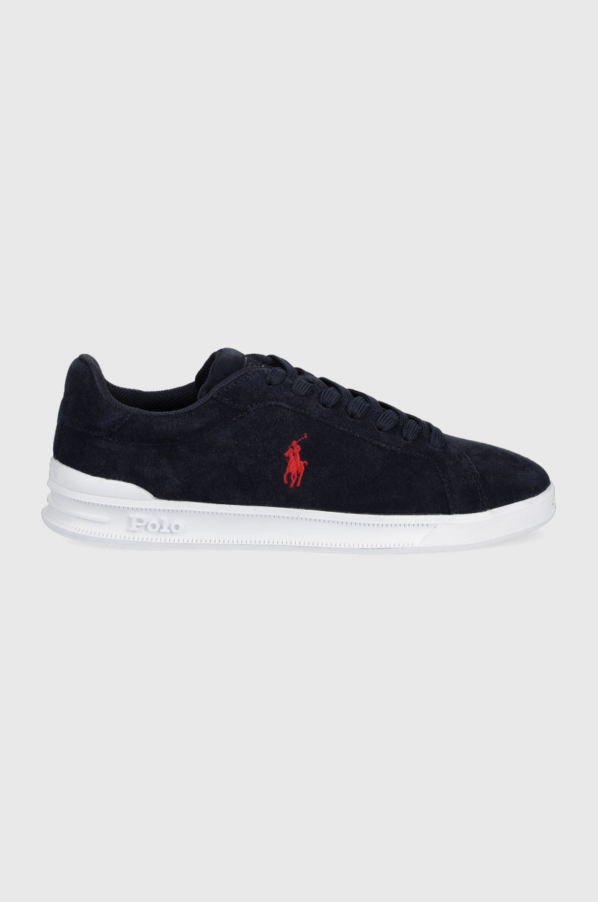 

Велурени маратонки Polo Ralph Lauren Hrt Ct Ii в тъмносиньо, Тъмносин