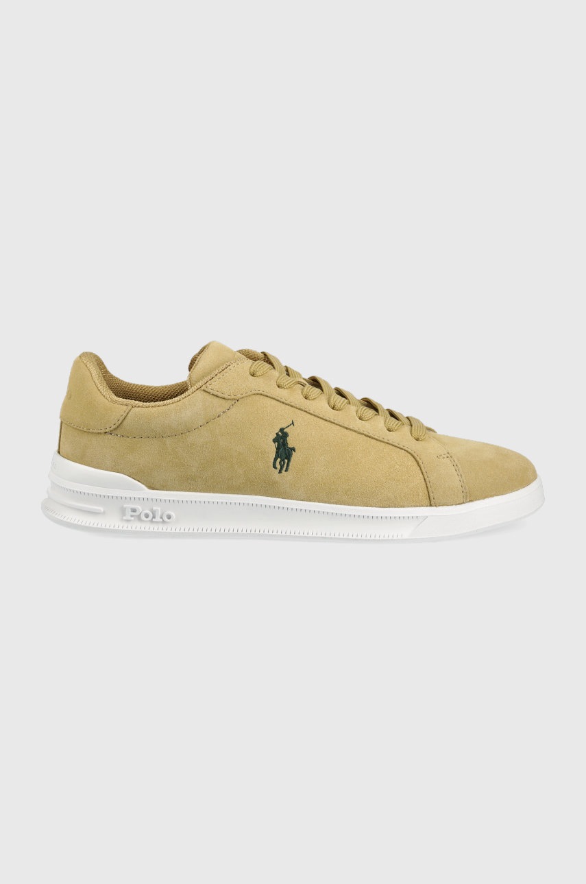 

Велурени маратонки Polo Ralph Lauren Hrt Ct Ii в бежово, Бежов