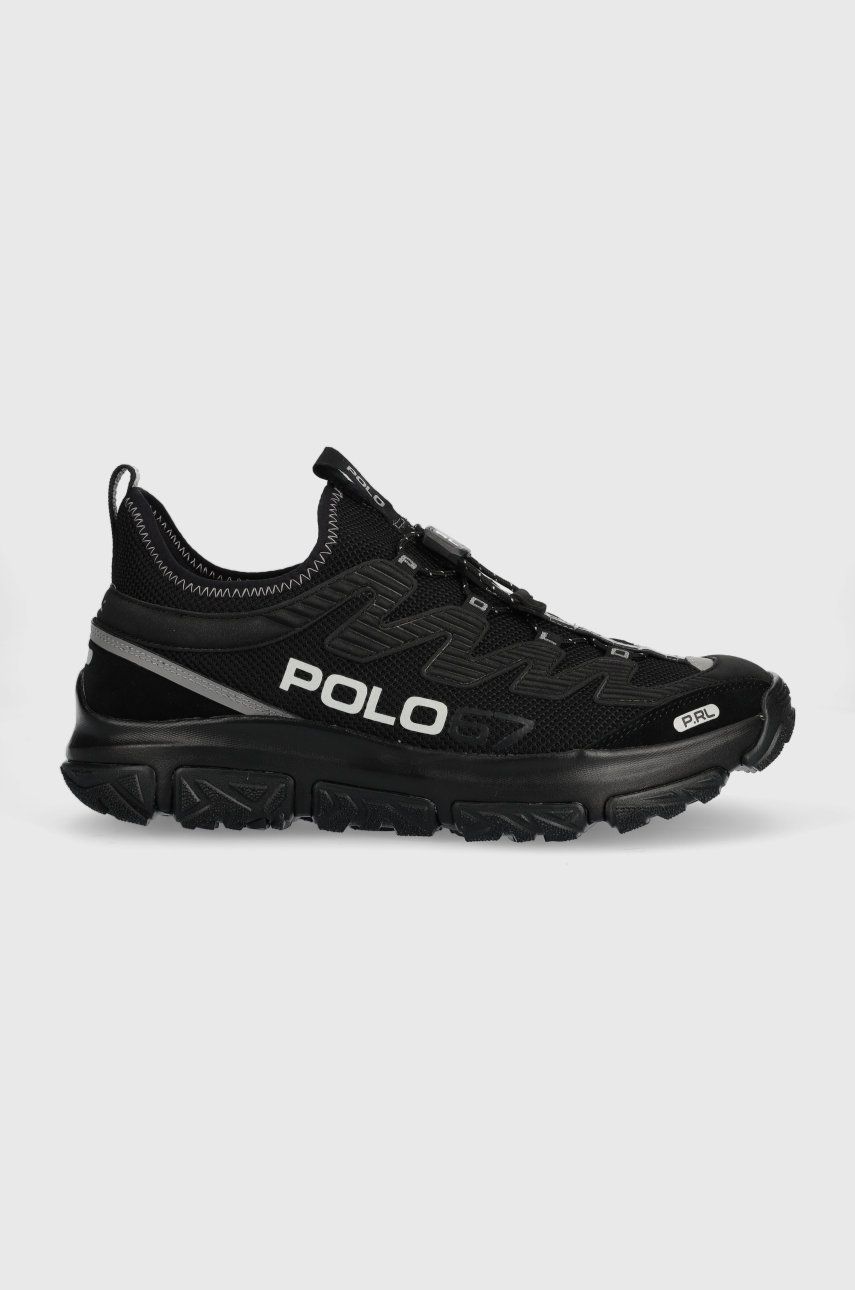 Sneakers boty Polo Ralph Lauren Advntr 300Lt černá barva - černá -  Svršek: Umělá hmota