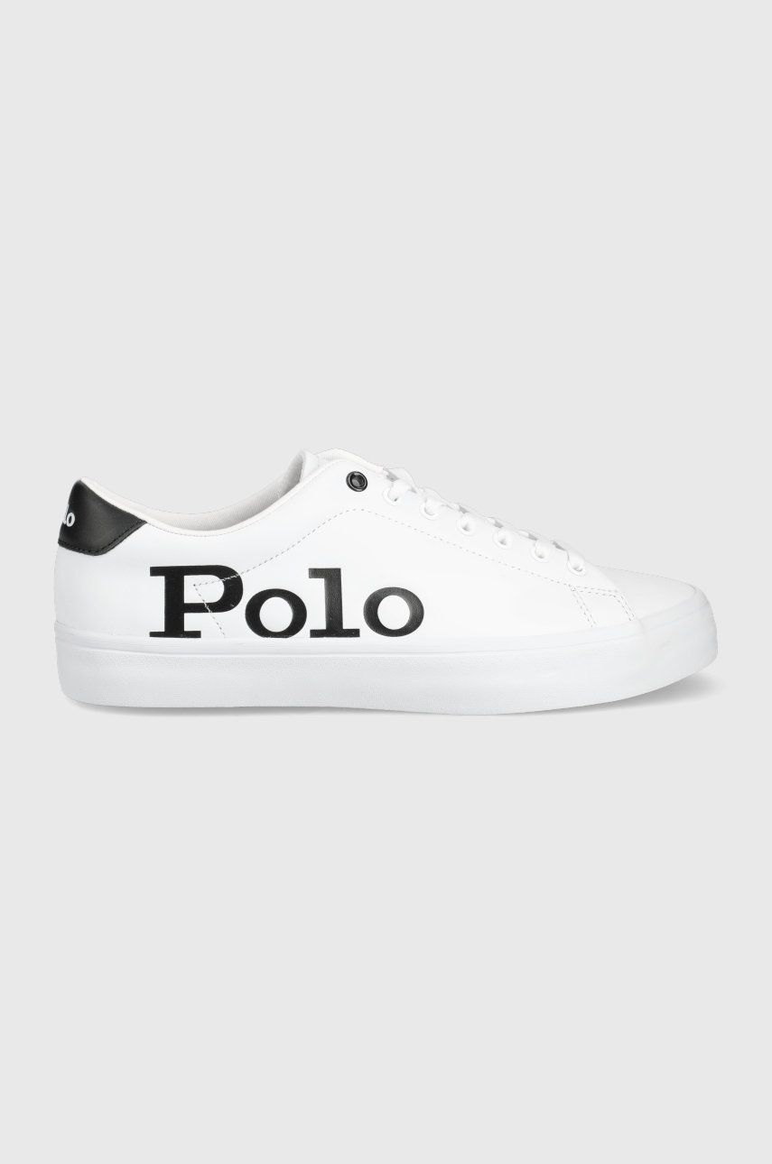Levně Kožené boty Polo Ralph Lauren Longwood bílá barva