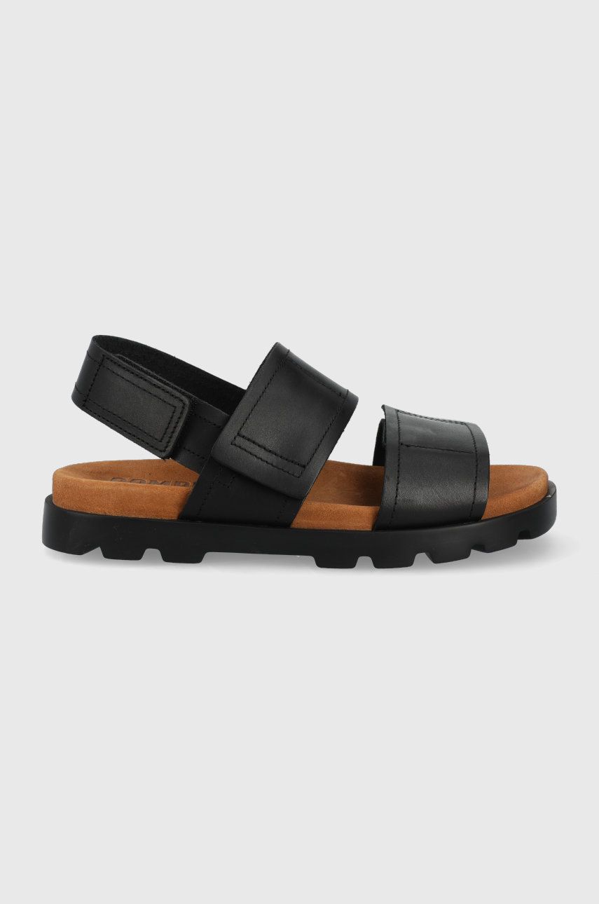 Kožené sandály Camper Brutus Sandal pánské, černá barva - černá -  Svršek: Přírodní kůže V