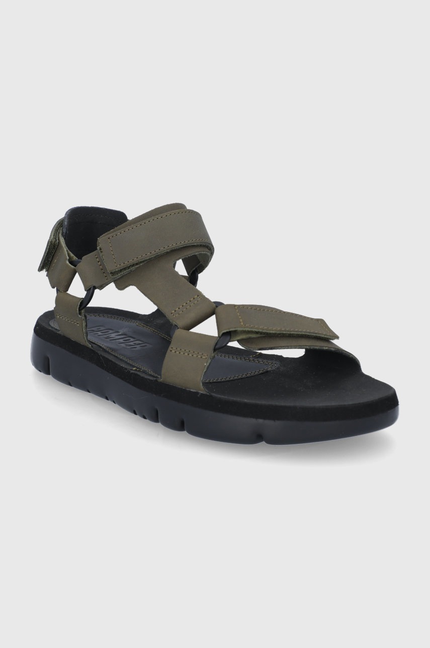 

Шкіряні сандалі Camper Oruga Sandal чоловічі колір зелений