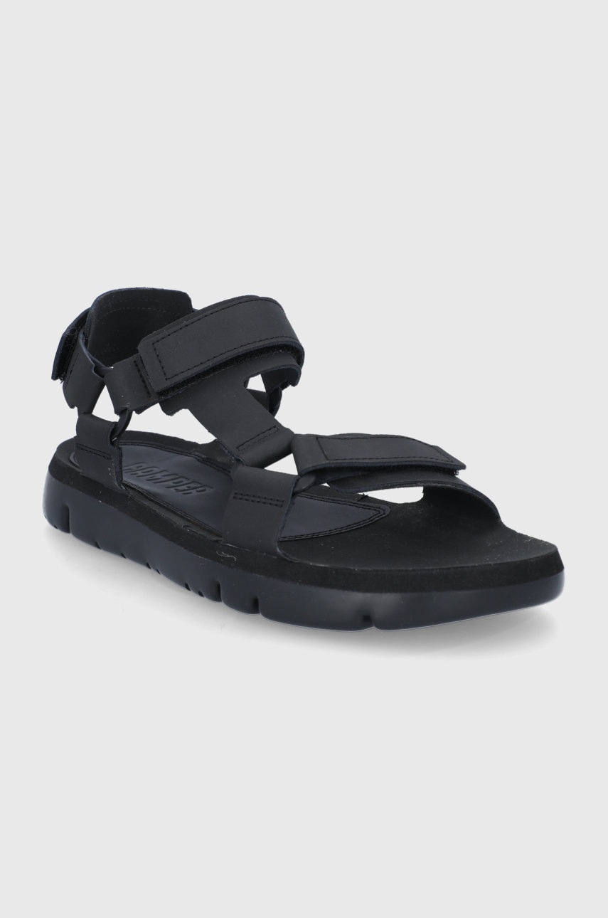 

Кожаные сандалии Camper Oruga Sandal мужские цвет чёрный