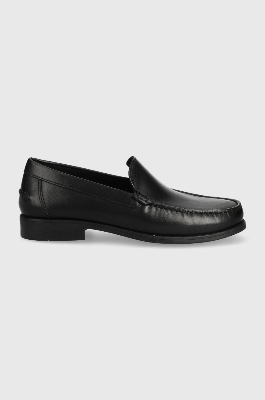 Geox Mocasini de piele bărbați, culoarea negru Geox Mocasini de piele bărbați, culoarea negru
