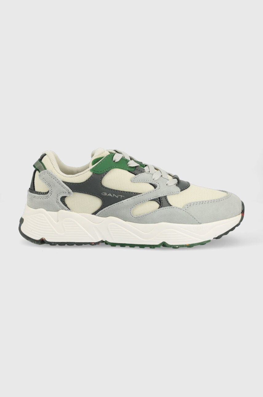 Gant sneakers din piele profello culoarea gri