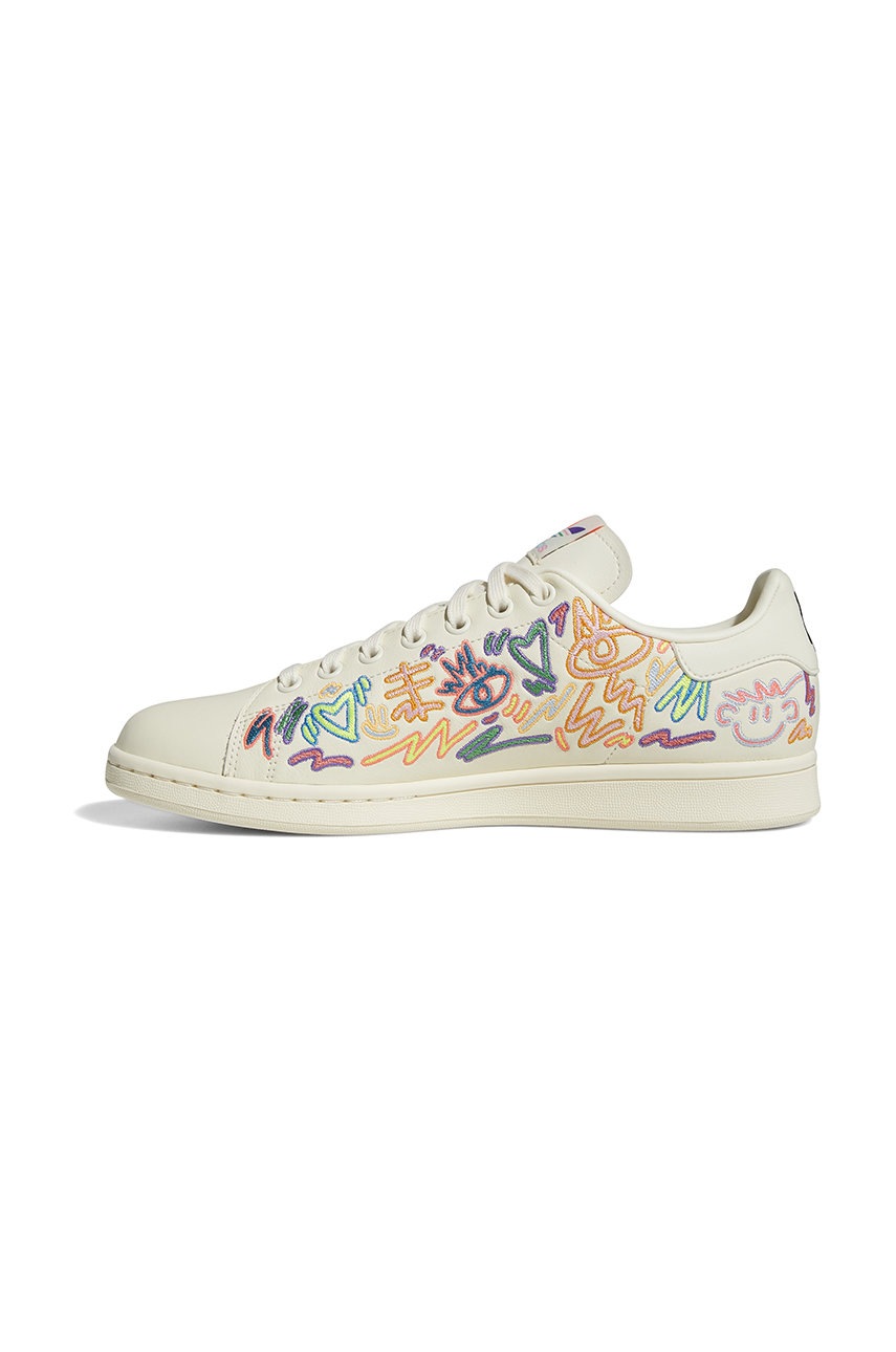 

Шкіряні кросівки adidas Originals Stan Smith Pride GX6394 колір білий