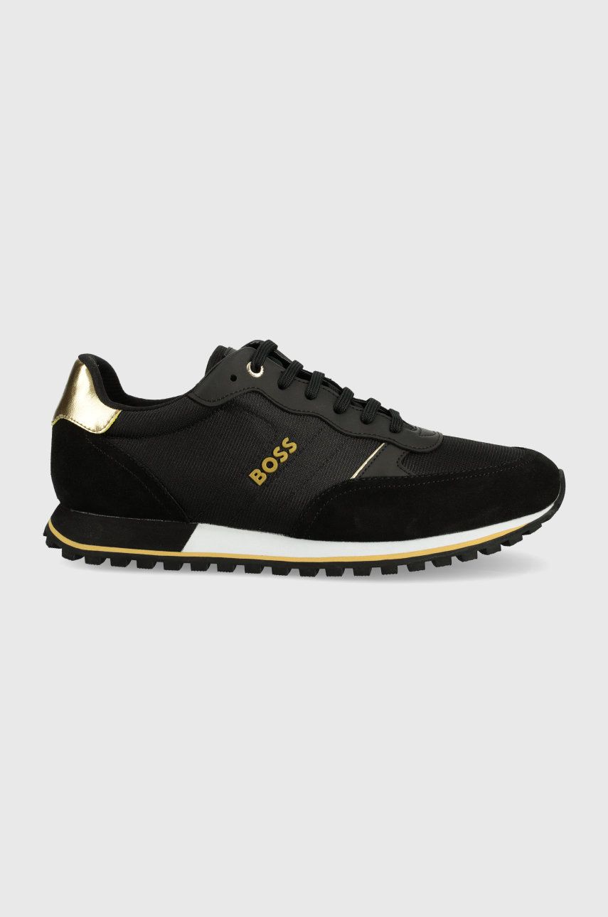 Sneakers boty BOSS Parkour-l černá barva - černá -  Svršek: Umělá hmota