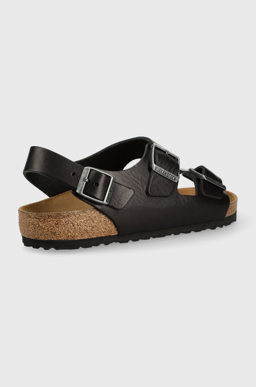 

Шкіряні сандалі Birkenstock Milano чоловічі колір чорний