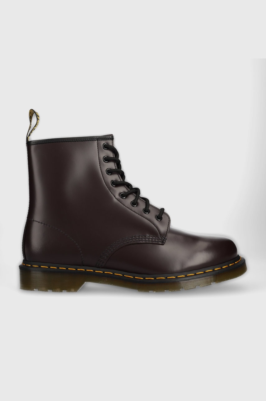 Dr. Martens bocanci de piele barbati, culoarea bordo