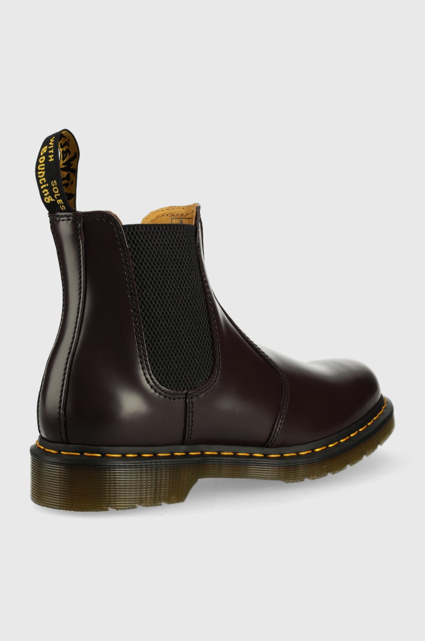 

Шкіряні черевики Dr. Martens чоловічі колір бордовий