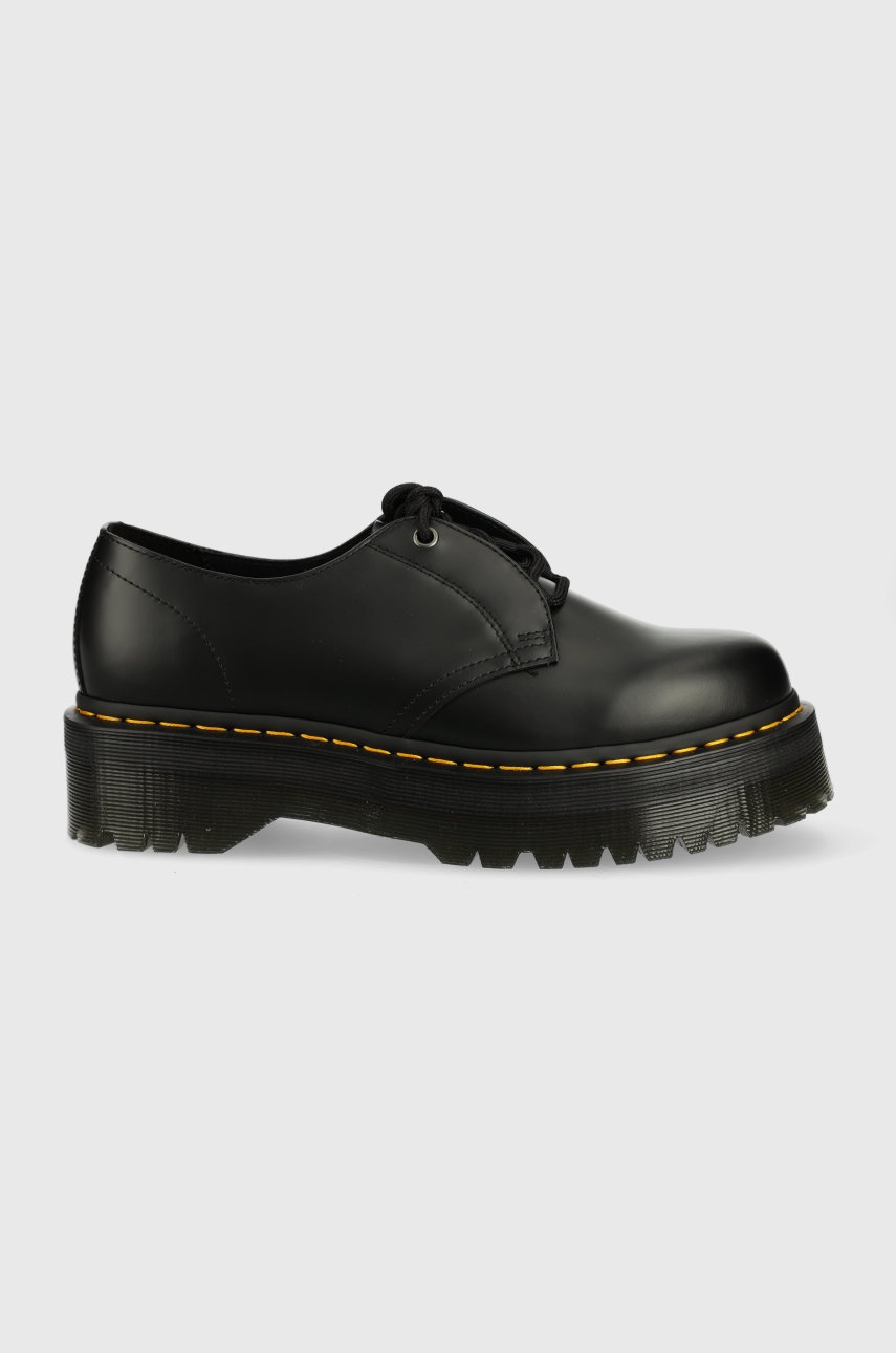 

Кожени половинки обувки Dr. Martens в черно, Черен