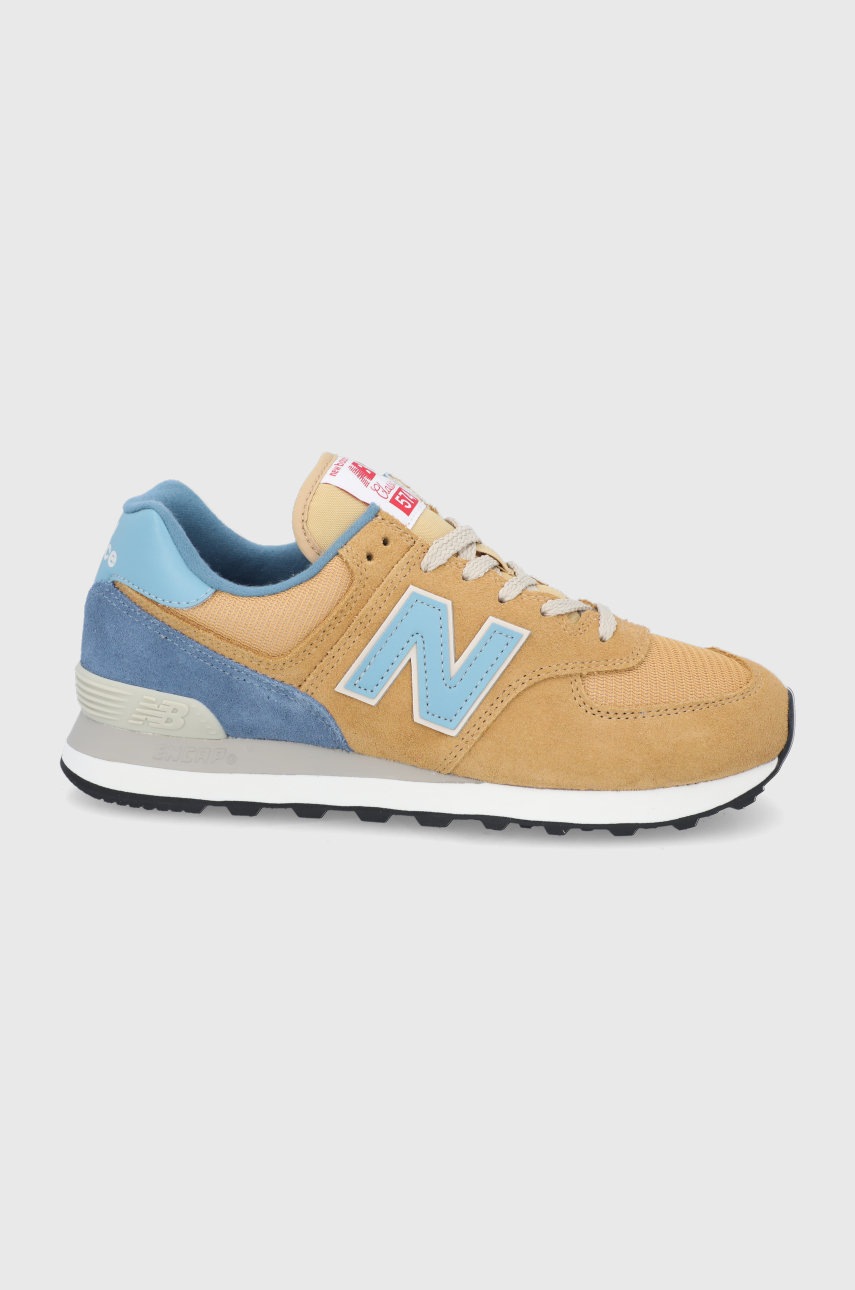 New Balance buty zamszowe kolor beżowy