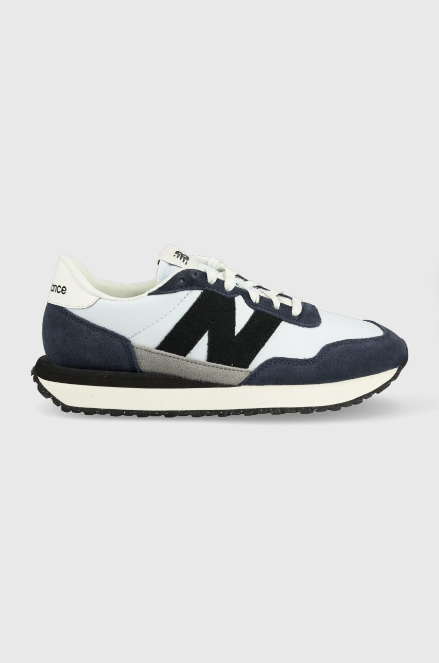 New balance sneakers din piele intoarsă ms237ra culoarea albastru marin
