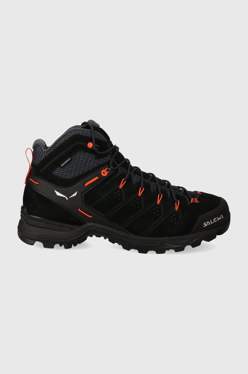 Salewa pantofi Alp Mate Mid barbati, culoarea negru, izolat