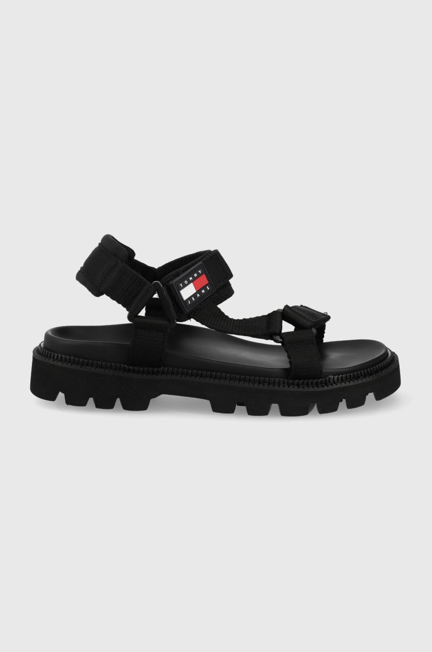 Tommy Jeans sandale barbati, culoarea negru