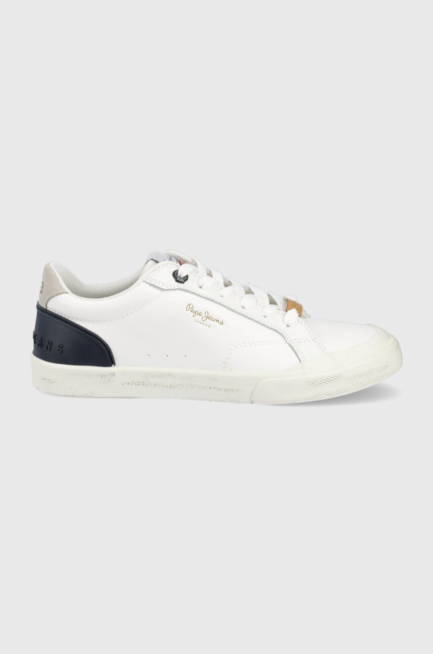 Pepe jeans pantofi kenton vintage culoarea alb