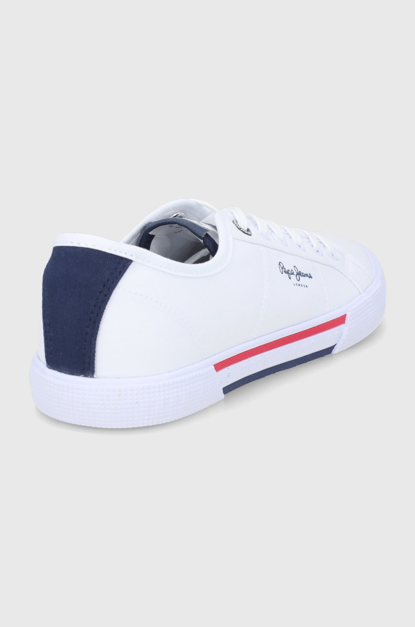 Pepe Jeans Tenisi Brady Men Basic Barbati, Culoarea Alb