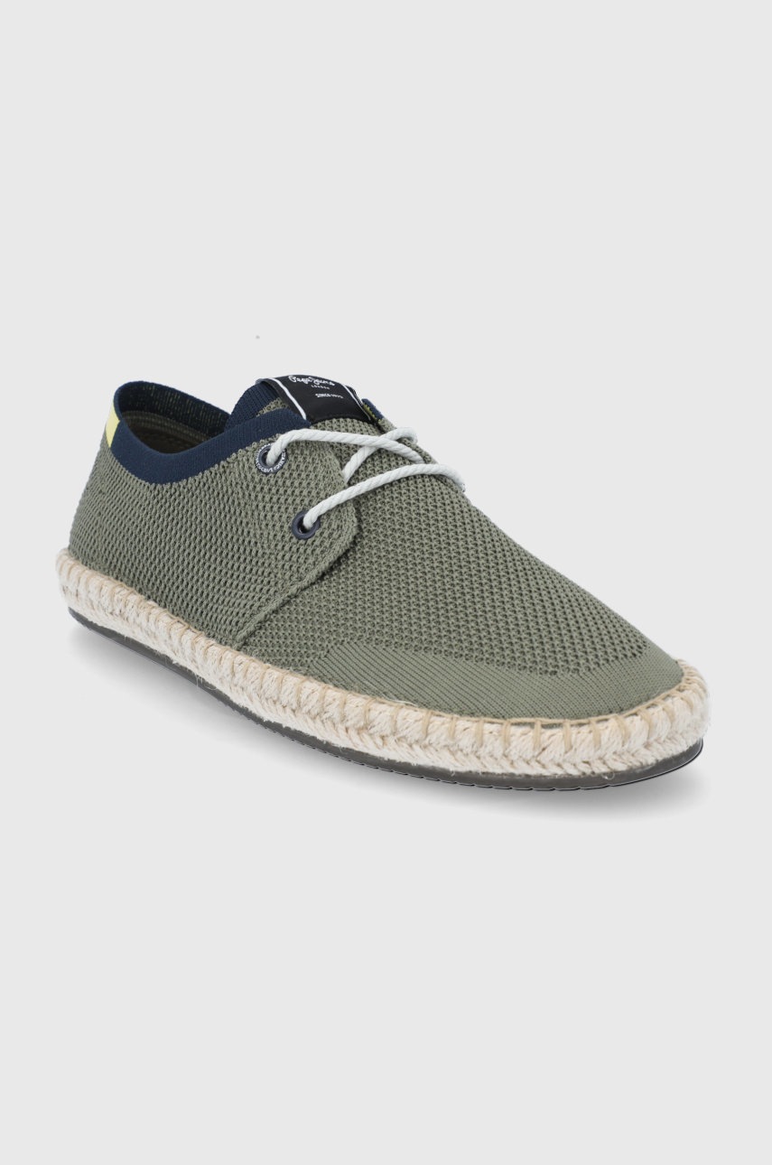 

Эспадрильи Pepe Jeans Tourist Laces Up Knit цвет зелёный