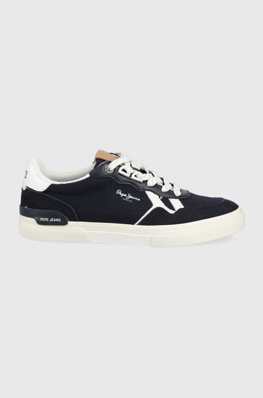 Pepe jeans sneakers kenton britt capsule culoarea albastru marin