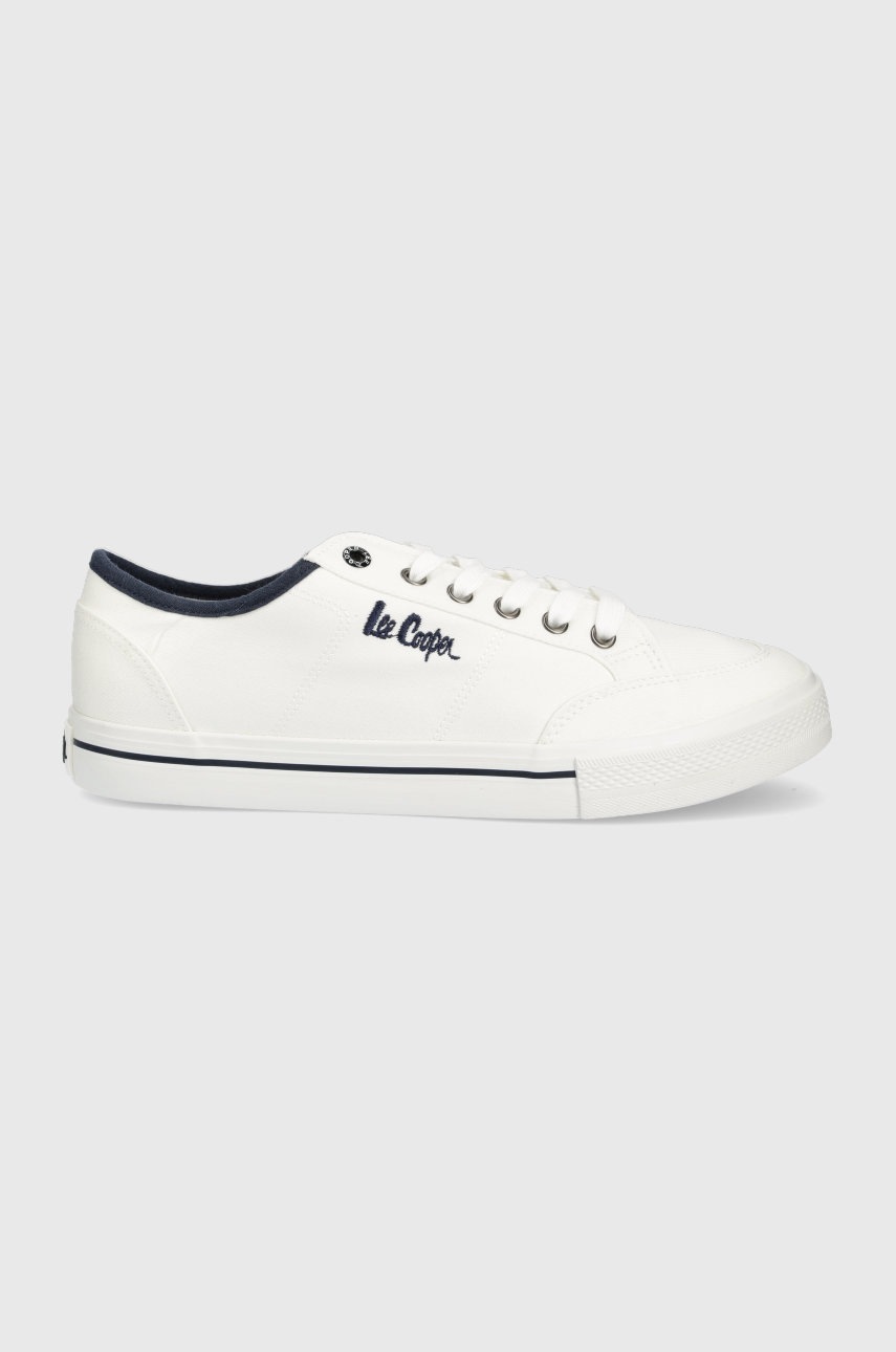 

Ниски кецове Lee Cooper мъжко в бяло, Бял