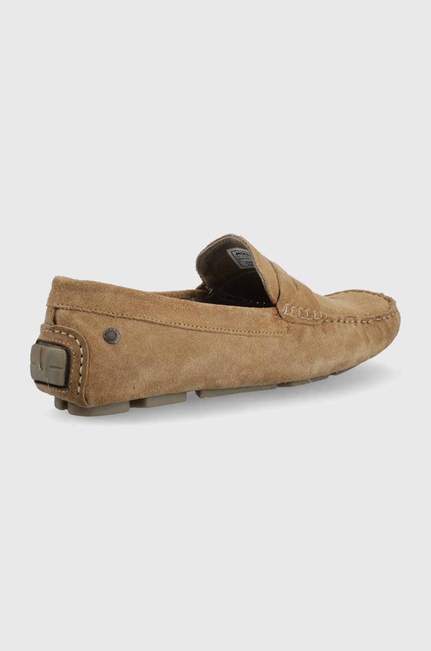 

Кожаные мокасины Jack & Jones Jfwjensen мужские цвет бежевый