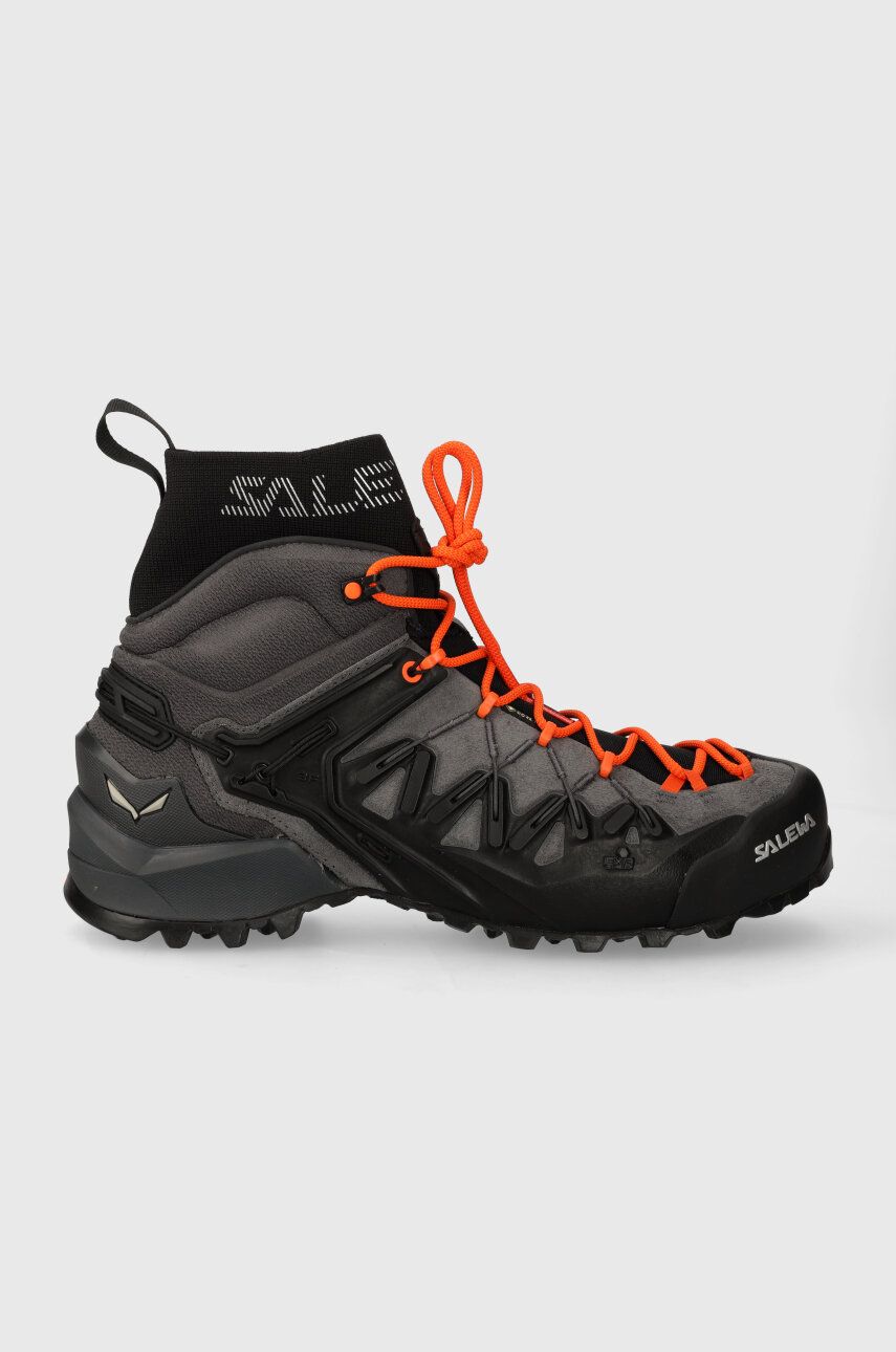 Boty Salewa Wildfire Edge Mid GTX pánské, šedá barva - šedá - Svršek: Umělá hmota