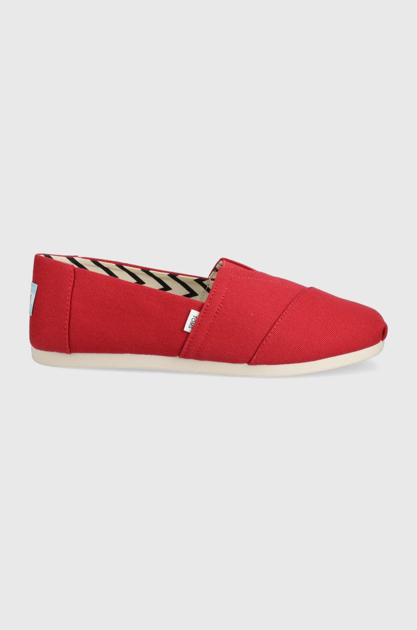 Levně Espadrilky Toms Alpargata červená barva