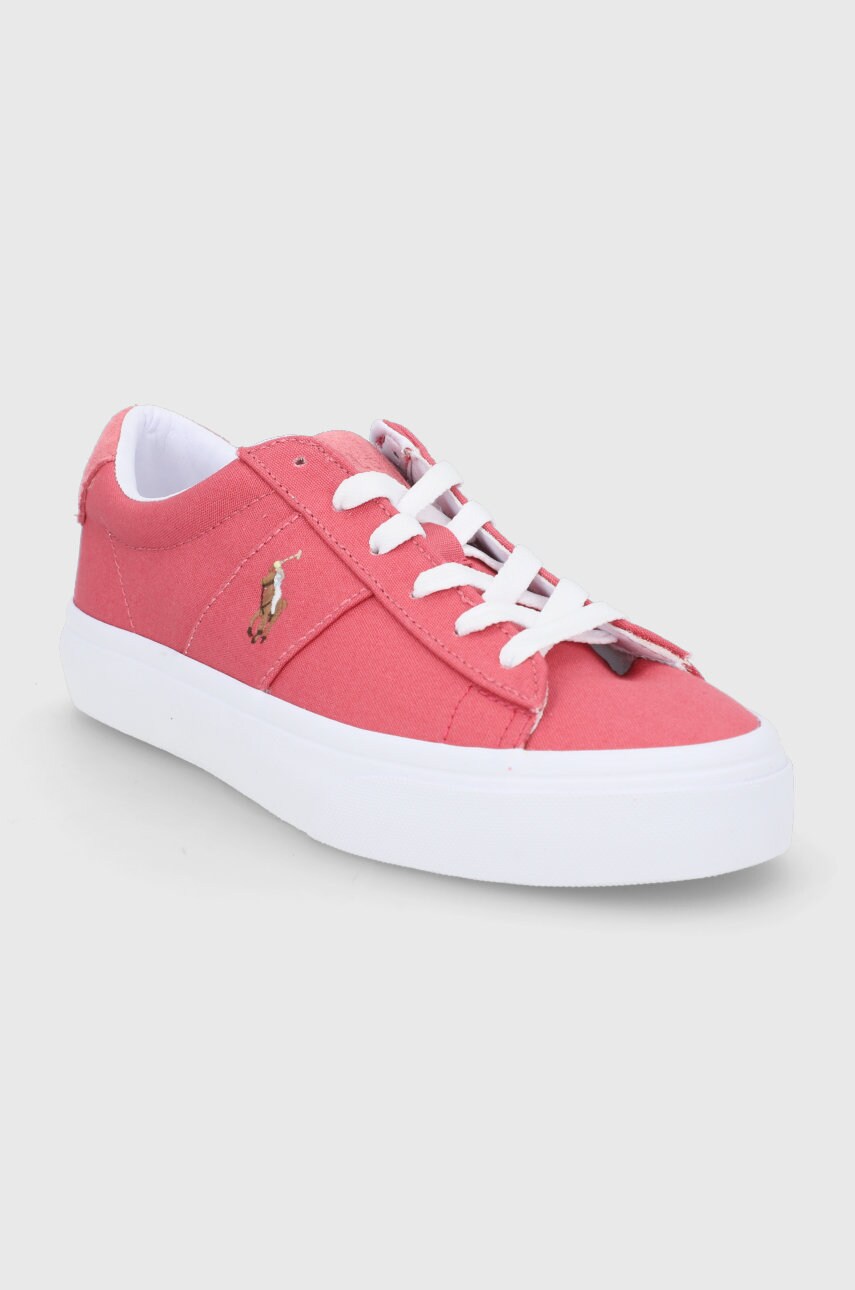 

Кеди Polo Ralph Lauren Sayer колір рожевий