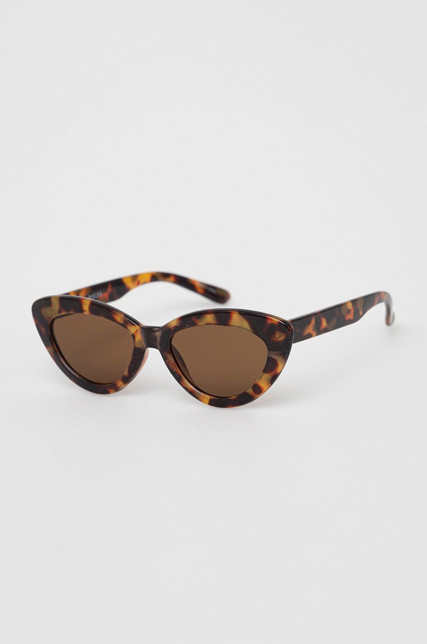 Pieces ochelari de soare femei, culoarea maro answear.ro imagine 2022