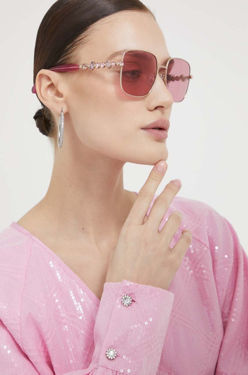 

Солнцезащитные очки Swarovski женские цвет розовый