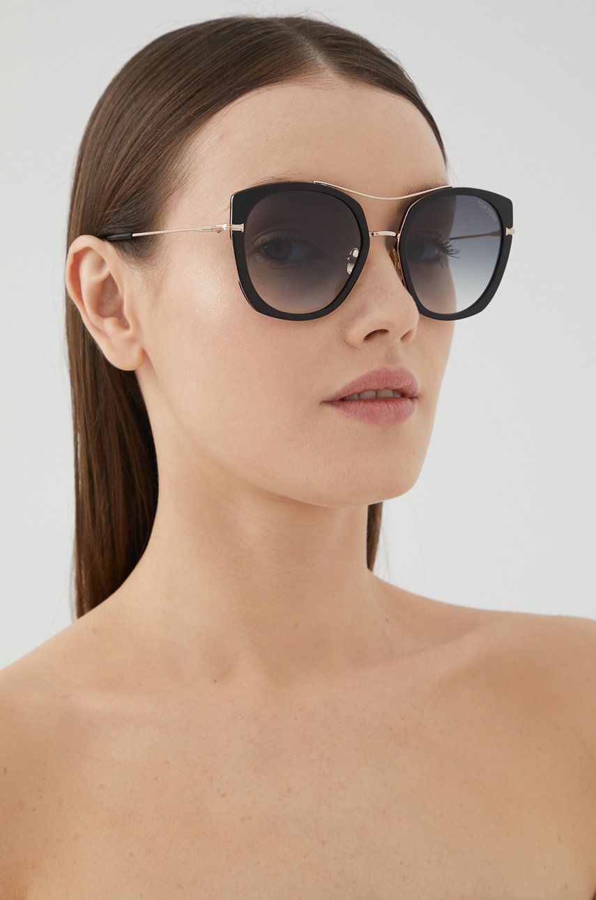 Tom Ford ochelari de soare femei, culoarea negru Pret Mic accesorii imagine noua gjx.ro