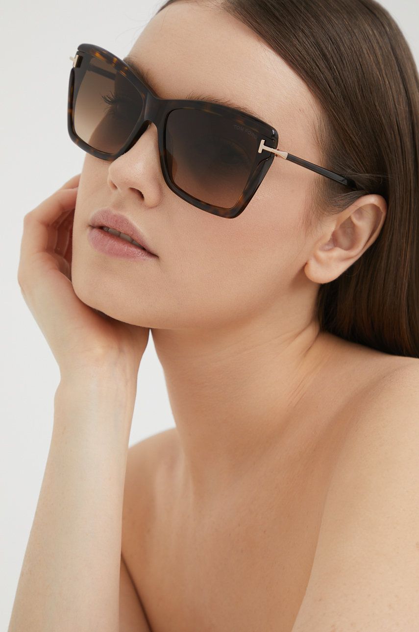 Tom Ford ochelari de soare femei, culoarea maro 2023 ❤️ Pret Super answear imagine noua 2022