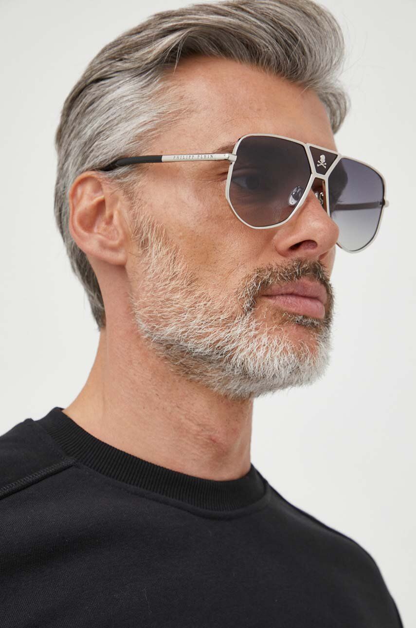  Philipp Plein ochelari de soare barbati, culoarea gri 