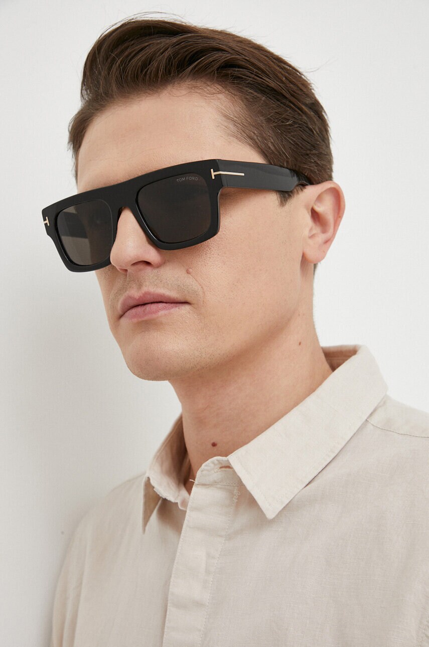 Tom Ford ochelari de soare Fausto bărbați, culoarea negru