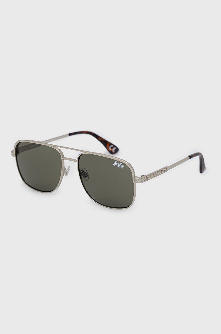 Superdry okulary przeciwsłoneczne męskie kolor srebrny